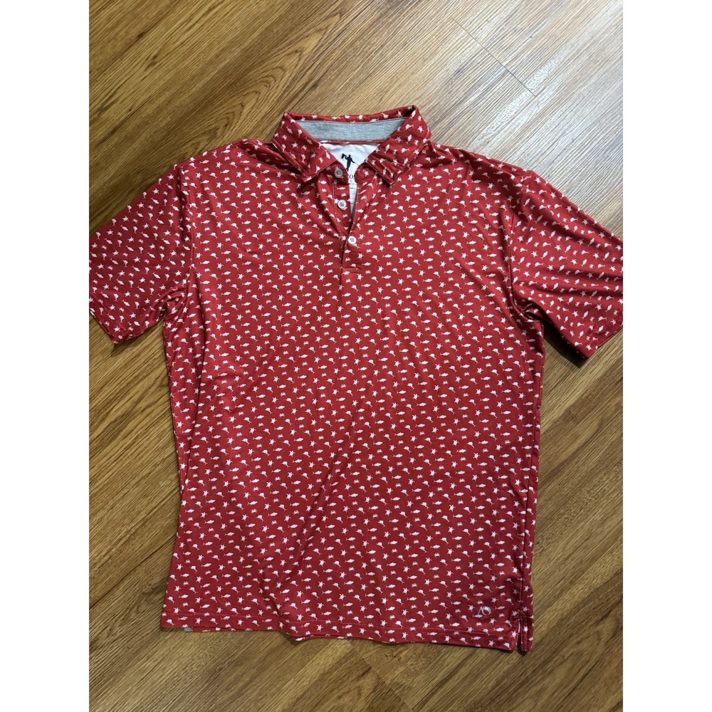 AndersonOrd Shirt Mens L Performance Golf Polo Turtle, Crab,‎ Fish